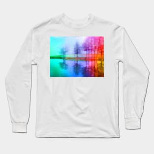 Rainbow tree landscape Long Sleeve T-Shirt